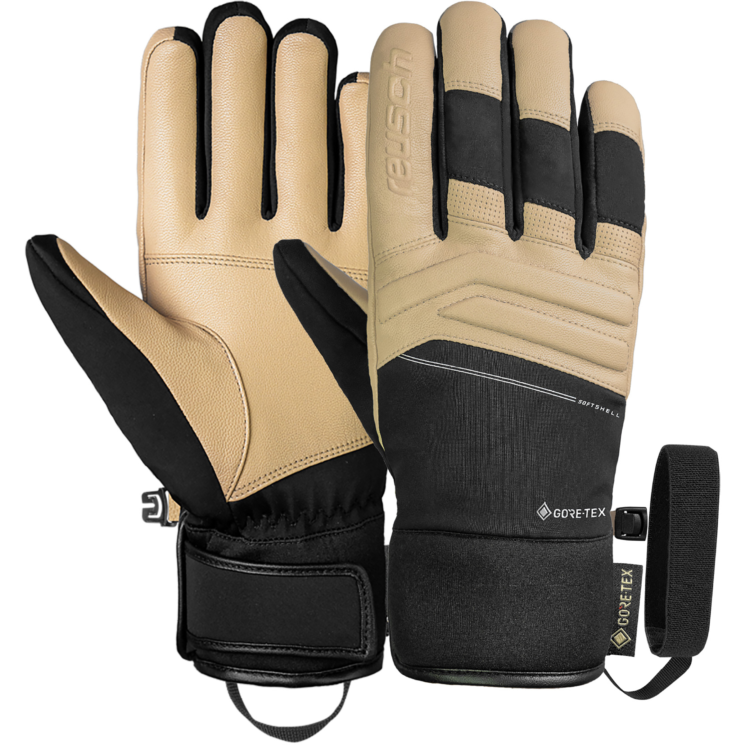 Reusch Jupiter GTX Skihandschuhe beige Größe 8.5 Freeride | Skifahren | Splitboard Elastisch Wasserabweisend