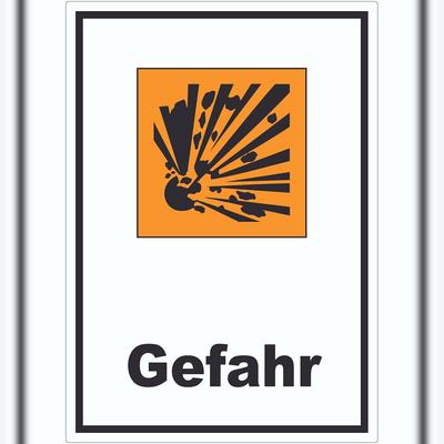 HB-Druck Aufkleber Gefahrensymbol Explosionsgefahr Gefahr A0 (841x1189mm)