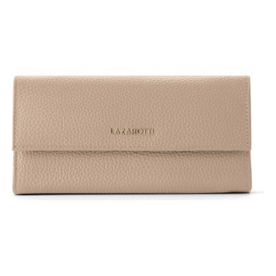Geldbörse LAZAROTTI "Bologna Leather Geldbörse Leder 19 cm", Damen, beige, Leder, Kleinlederwaren