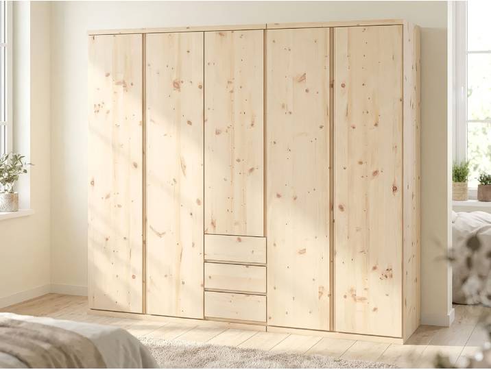 Zirbenschrank „Romana“ 5-türig Massivholz Zirbe