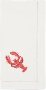 Saro Lifestyle "Ocean Treasures Embroidered Lobster Napkin (Set of 6) - 20""x20"""