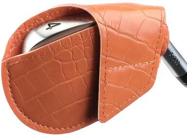 Multisell Products Hub Crocodile Pattern PU Leather Golf Iron Headcover, Waterproof Golf Wedges, Wear Resistant Golf Training Equipment, Head C orange
