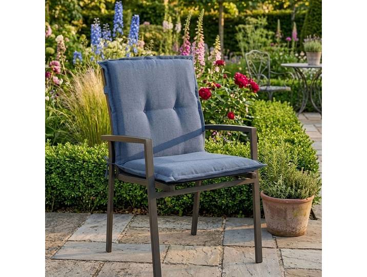 Niederlehner Gartenstuhlkissen, kobalt, 105 x 50 cm