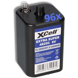 96x XCell 4R25C Blockbatterie 6V 9,5Ah – passend für Baustellenleuchten, Warnlampen & Weidezaun