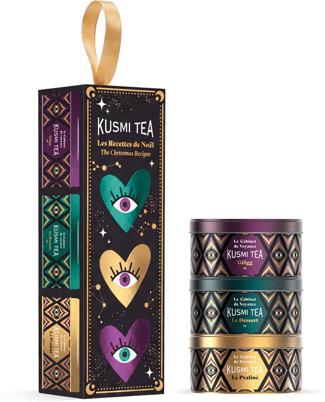 Weihnachtskreationen von Kusmi Tea - 3 Miniaturen, weihnachts-Tees und Aufguss, lose - Kusmi Tea