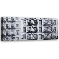 WANDBILD gebäude s/w