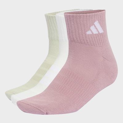 Sportsocken ADIDAS PERFORMANCE "C ESS ANK 3P", Damen, Gr. XL (46/48), Sockengröße, rosa (magmau, weiß, halgrn, w), Obermaterial: 57% Baumwolle, 40% Polyester, 2% Elasthan, 1% Polyamid, Socken Sportsocken, Sportsocken, für Fitness und sportliche...