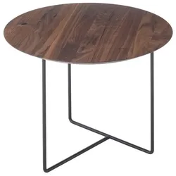 Beistelltisch Nussbaum 01 schwarz S Ø 50, 40 cm hoch