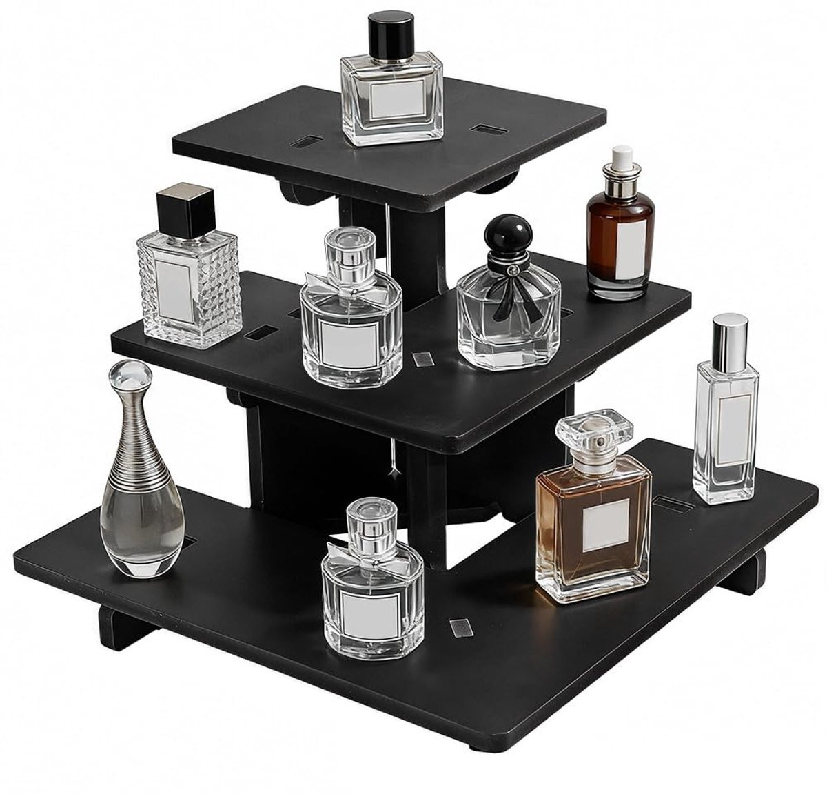 Omgoods 3-laags houten standaard voor kaarsen en decoraties