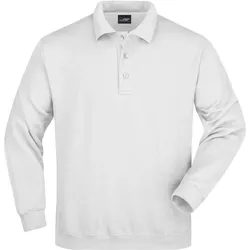 James & Nicholson Schwerer Herren Polo Sweater Polo-Sweater JN041 white M