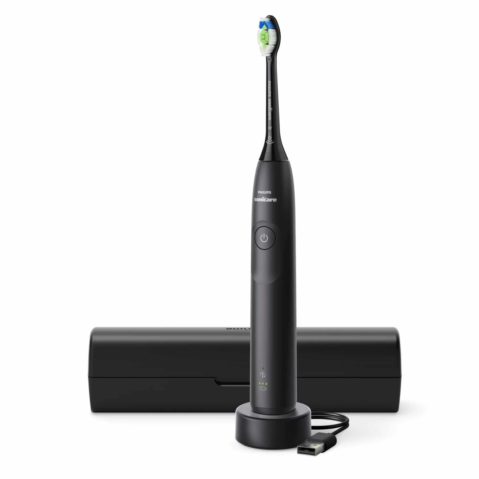 Philips Schall-Zahnbürste für Erwachsene 504 h HX7101/02 Sonicare 5300 (Schwarz)
