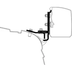 Thule Omnistor 3200 Multi Rail Markisenadapter VW T5 / T6 Linksverkehr