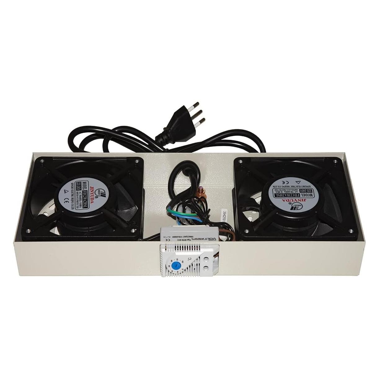 Link Armadio Rack Kit 2 Ventole Con Display Per Armadi Rack Grigio (LKVENT2G)
