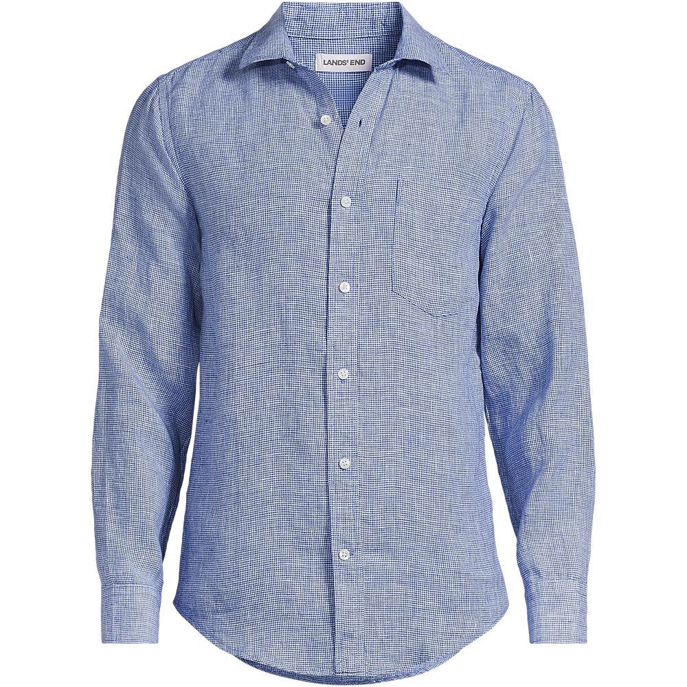 Premium Reinleinen-Hemd für Herren, Lang-Größe, Herren, size: tall, Blau, Leinen, by Lands' End