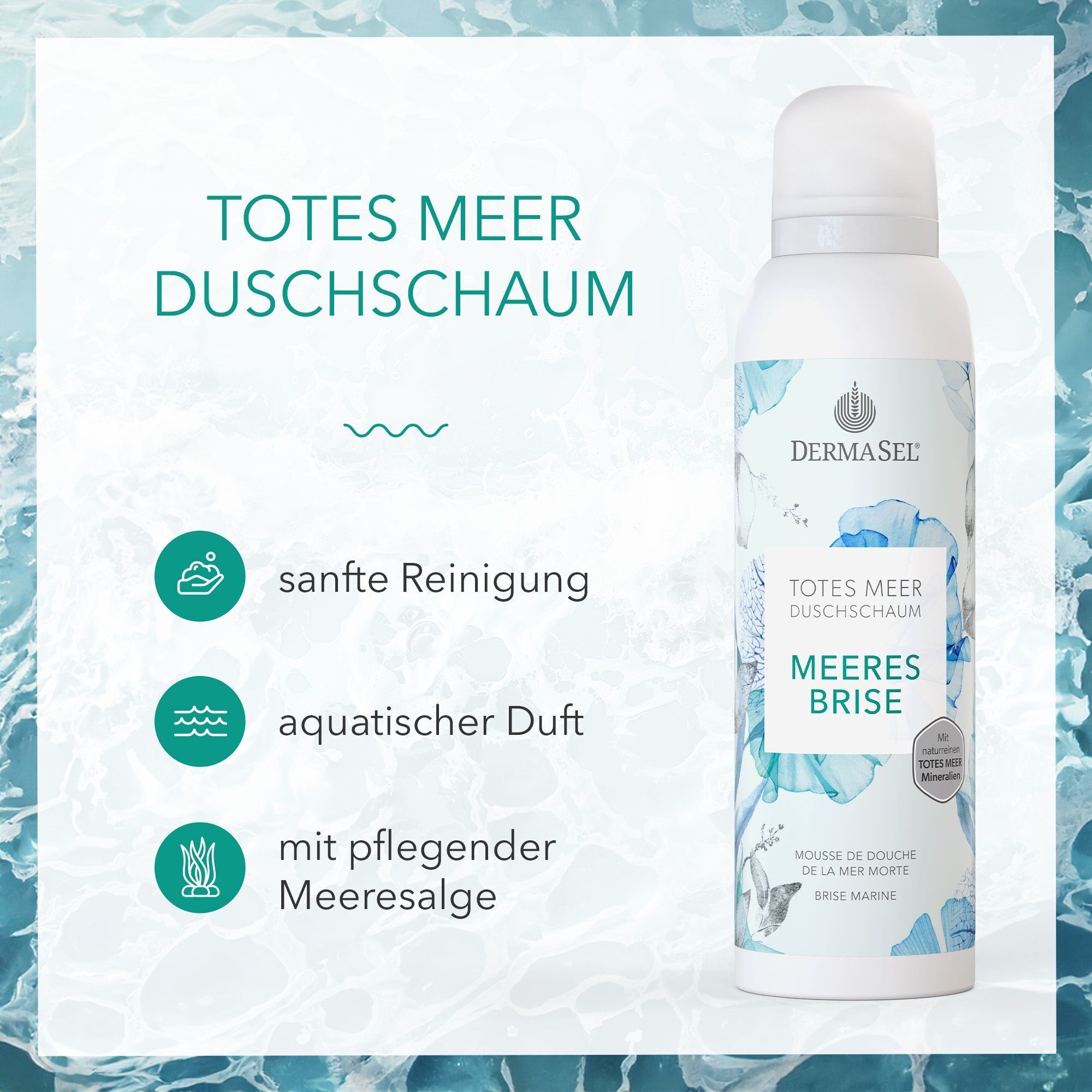 Dermasel Totes Meer Duschschaum Meeresbrise 2x 2x200 ml Schaum