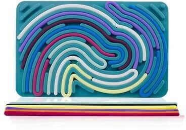Inspired Finds Sensory Activity Busy Board For Kids Montessori Motor Skills Travel Toy blue