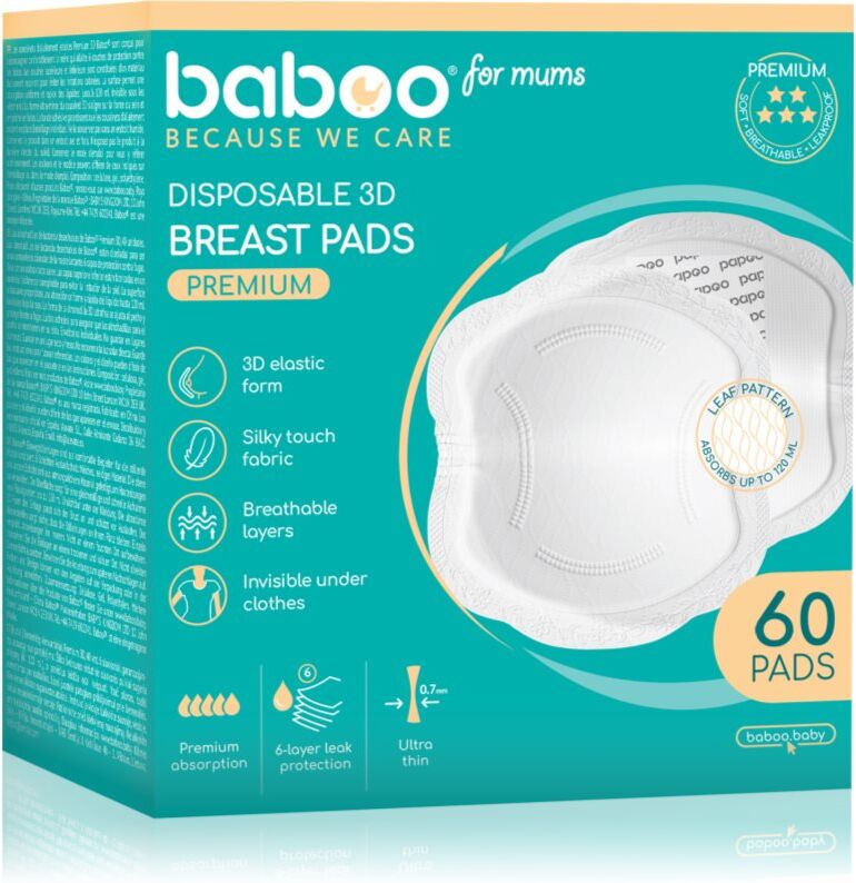 Baboo Ultra-Slim Disposable Pads coussinets d’allaitement jetables 60 pcs
