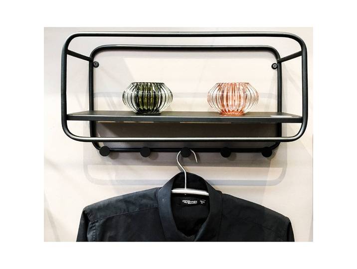 Porte-manteau mural Botto 45 x 25 x 15cm Noir