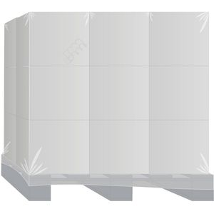 dm-folien Schrumpfhauben 1250 x 850 x 2400mm, bis 1700mm Ladehöhe, transparent, 120my, 10 Stück