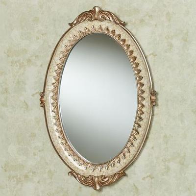 Touch of Class Cambria Oval Wall Mirror Ivory/Beige , Ivory/Beige