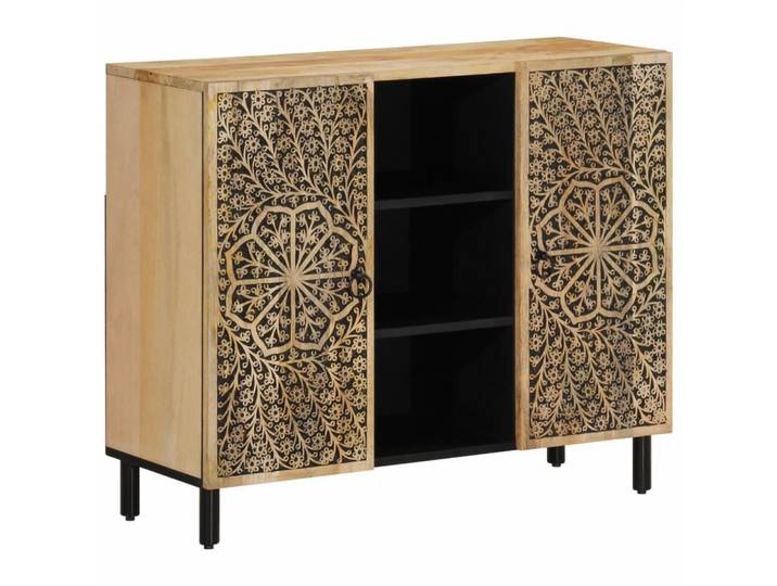 vidaXL Beistellschrank Beistellschrank 90x33x75 cm Massivholz
