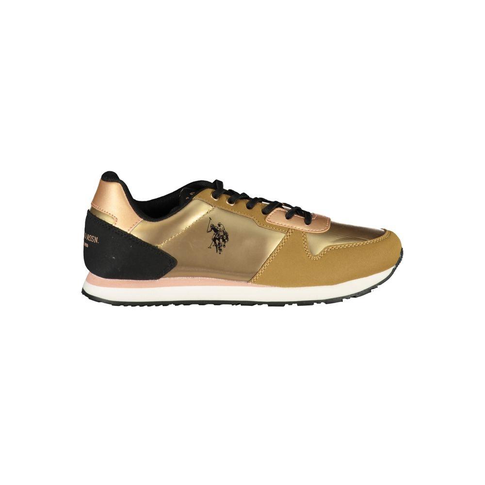 Metallische Lowtop Sneakers Roségold-Stil