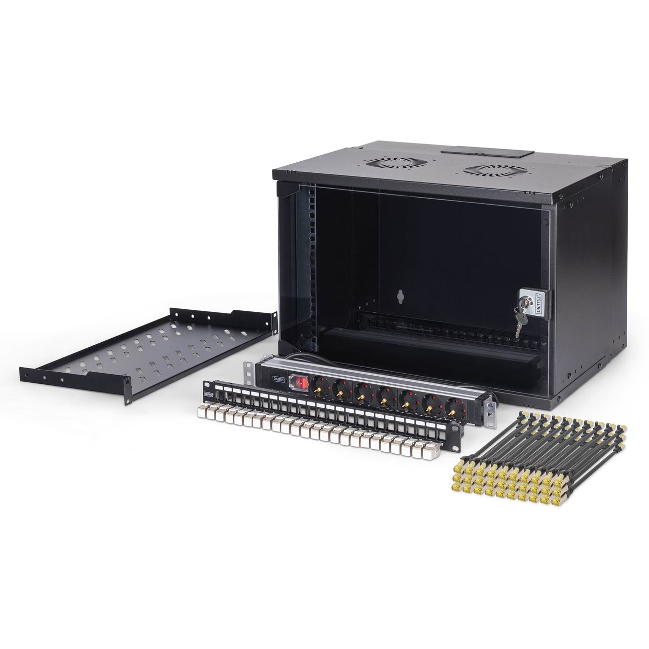 Digitus Netzwerk-Set 483 mm (19") - 7HE, 540x400 mm (BxT) sw
