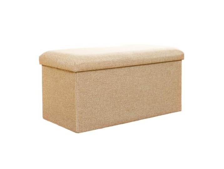 Zf9tBw5sH Bettbank Rechteckiger Einstiegs-Schuhwechselhocker, Haushaltsaufbewahrungshocker Sitzbank(Beige,Mittel)