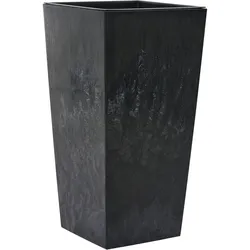 Siena Garden Pflanzgefäße NIZZA STONE schwarz Betonoptik,  35 x 35 x 68 cm