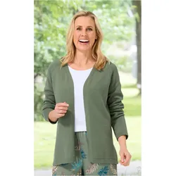 Baumwoll-Strickjacke in khaki in Größe 48/50 von DW-Shop, Khaki, 48/50
