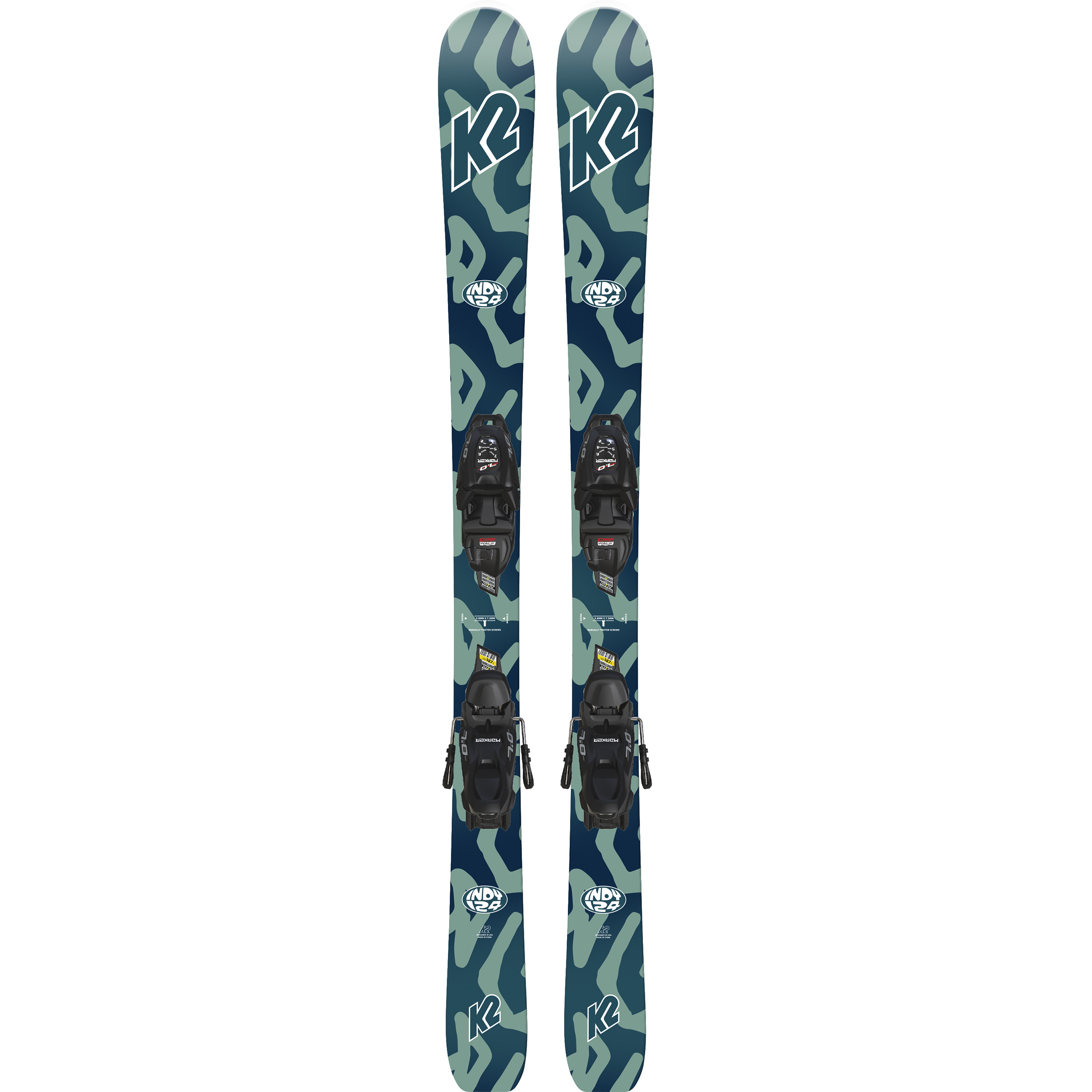 K2 Indy + FDT 4.5 Freerideset 26/27 Kinder Ski mehrfarbig Größe 88cm Skifahren