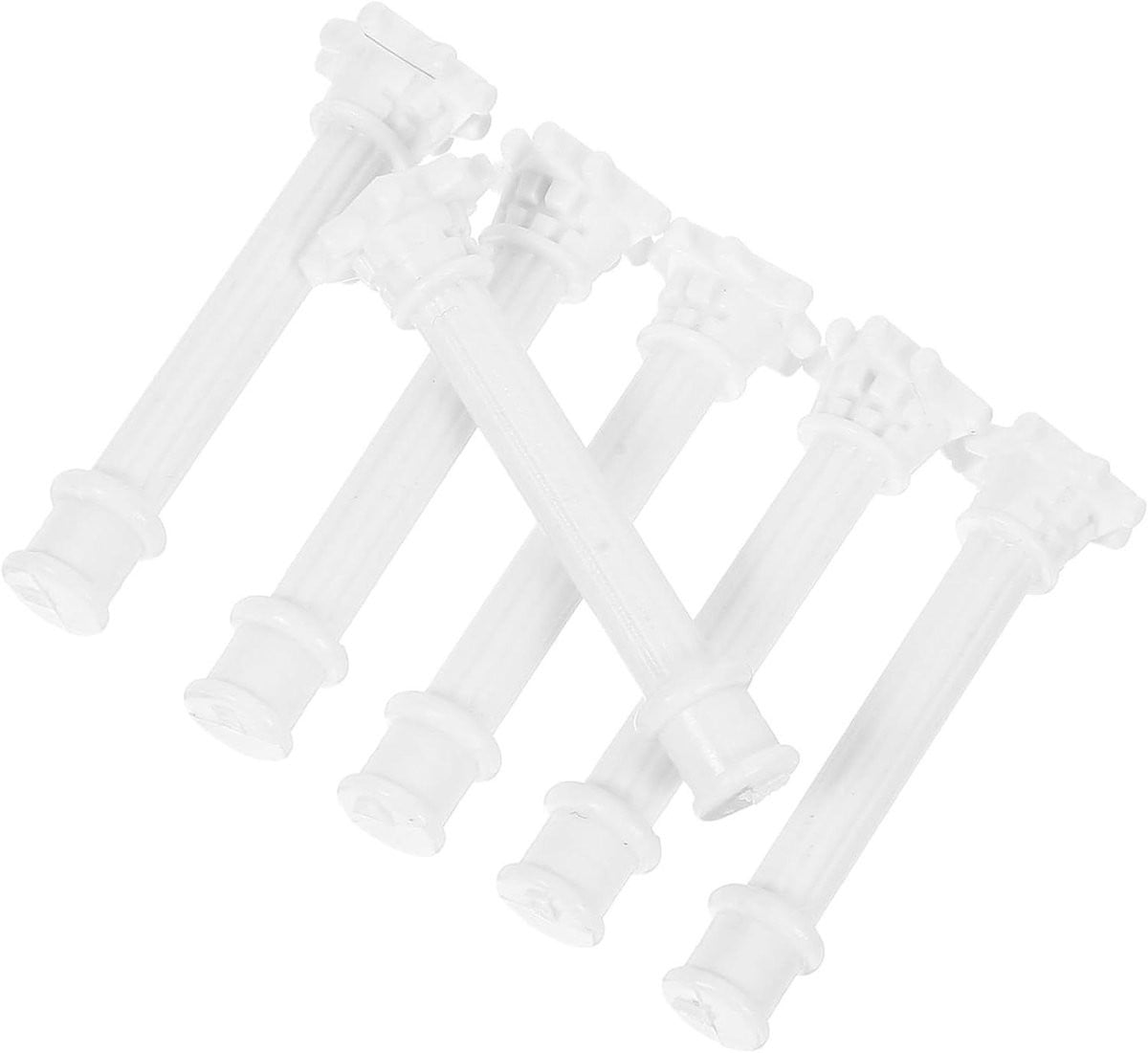 Mini Romeinse Pilaar Beeldje - Klassieke Zuil Decoratie - Wit - 3,5 cm