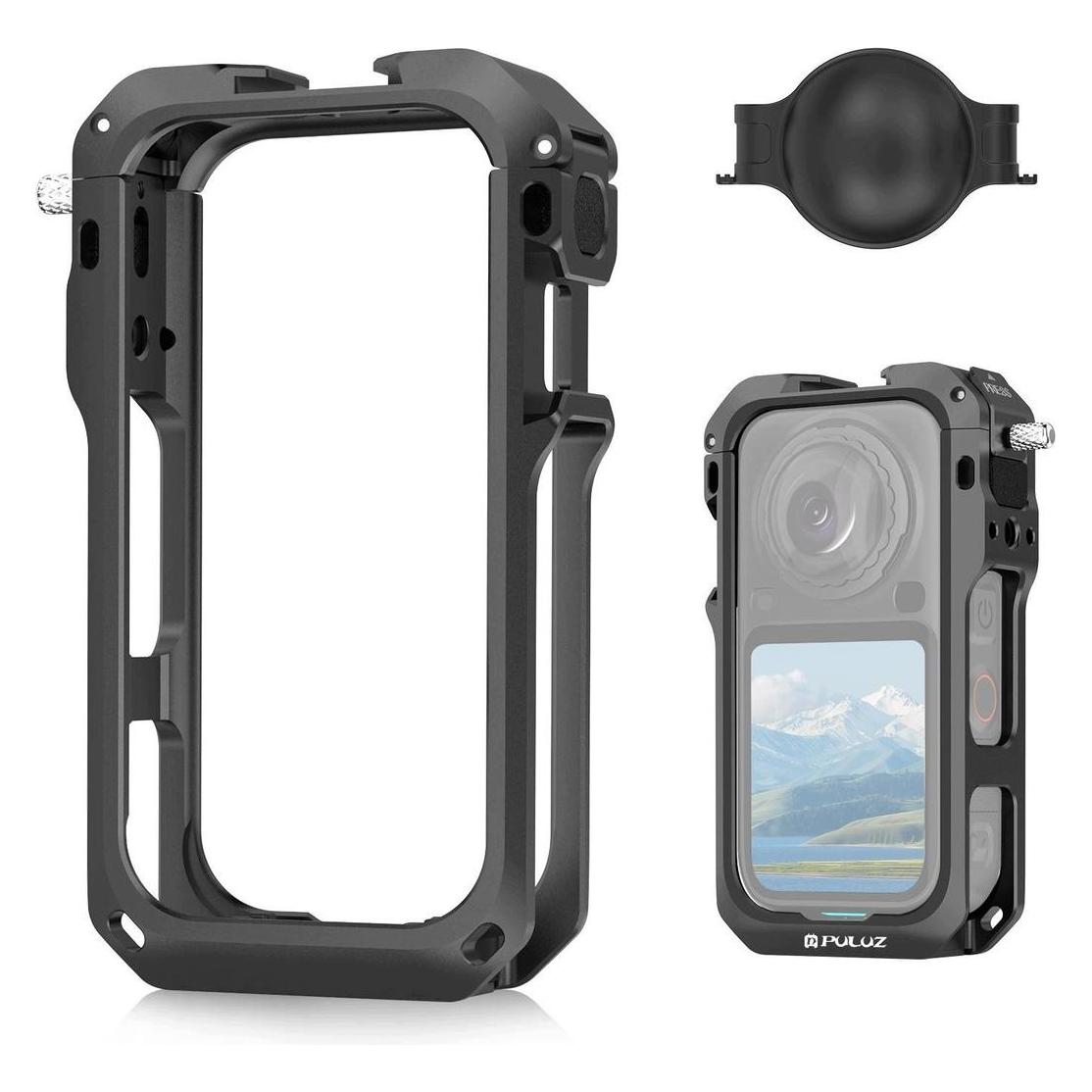 Puluz Halterung, Gehäuse, Rahmen, Metallkäfig, Rahmenhalterung für Insta360 X6 + Abdeckung / Pu1217b (78722733)