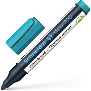 Schneider Whiteboardmarker Maxx 290, türkis, Rundspitze, Strichbreite 2-3mm, abwischbar