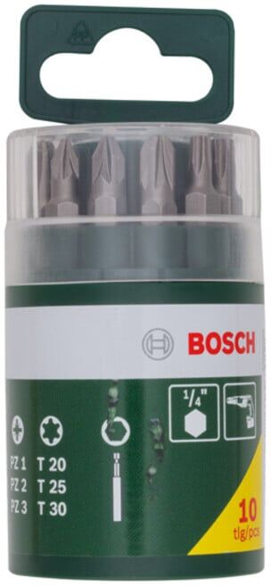 Tonnelet de 9 embouts de vissage ; Bosch (2607019452)