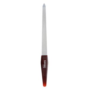 May Nagelfeile Solingen Saphir, verchromtes Metall, doppelsetig grob und fein, Länge 18 cm