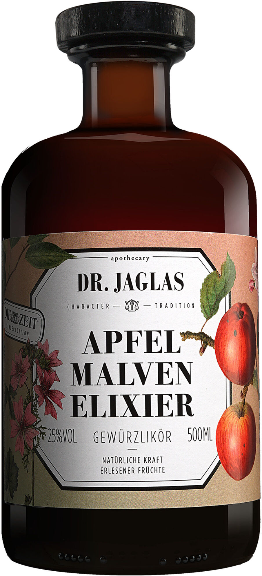 Dr. Jaglas Apfel-Malven-Elexier - 0,5 L. 25% Vol. aus Deutschland