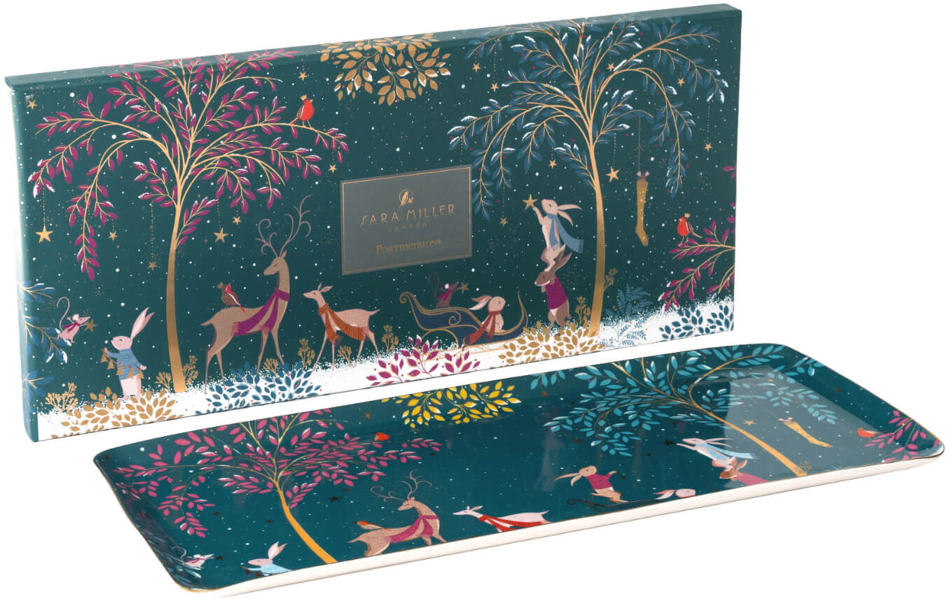 Sara Miller London Woodland Tales Sandwich Tray - Deer & Robin