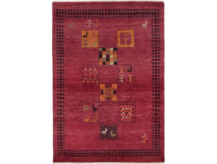 Gabbeh Loribaft Teppich 90x130 Handgeknüpft Modern Orientteppich Wolle
