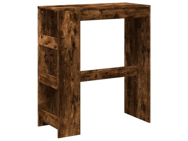 KGHERMDF Bartisch mit Regal Räuchereiche 90x40x103,5 cm Holzwerkstoff 3 Ablagen, Stauraum für Flaschen und Bücher, pflegeleicht, für Küche und Wohnzimmer