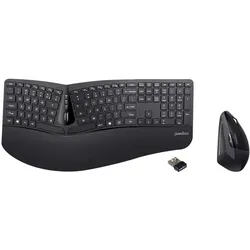 Perixx Periduo 605B (DE, Kabellos), Tastatur, Schwarz