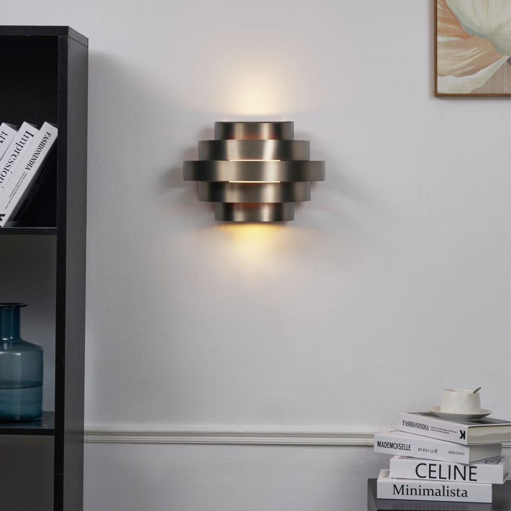 QAZQA Applique murale moderne bronze led variable Gris 21x25x36cm