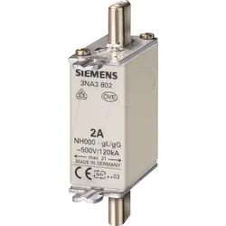 SIE 3NA3824 - NH-Sicherungseinsatz, NH000, In: 80 A, gG, Un AC: 500 V, Un DC:
