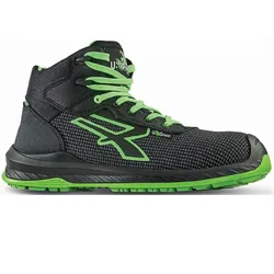 Sicherheitshochschuhe S3 "LAKE" Red Industry Green - 41 - schwarz