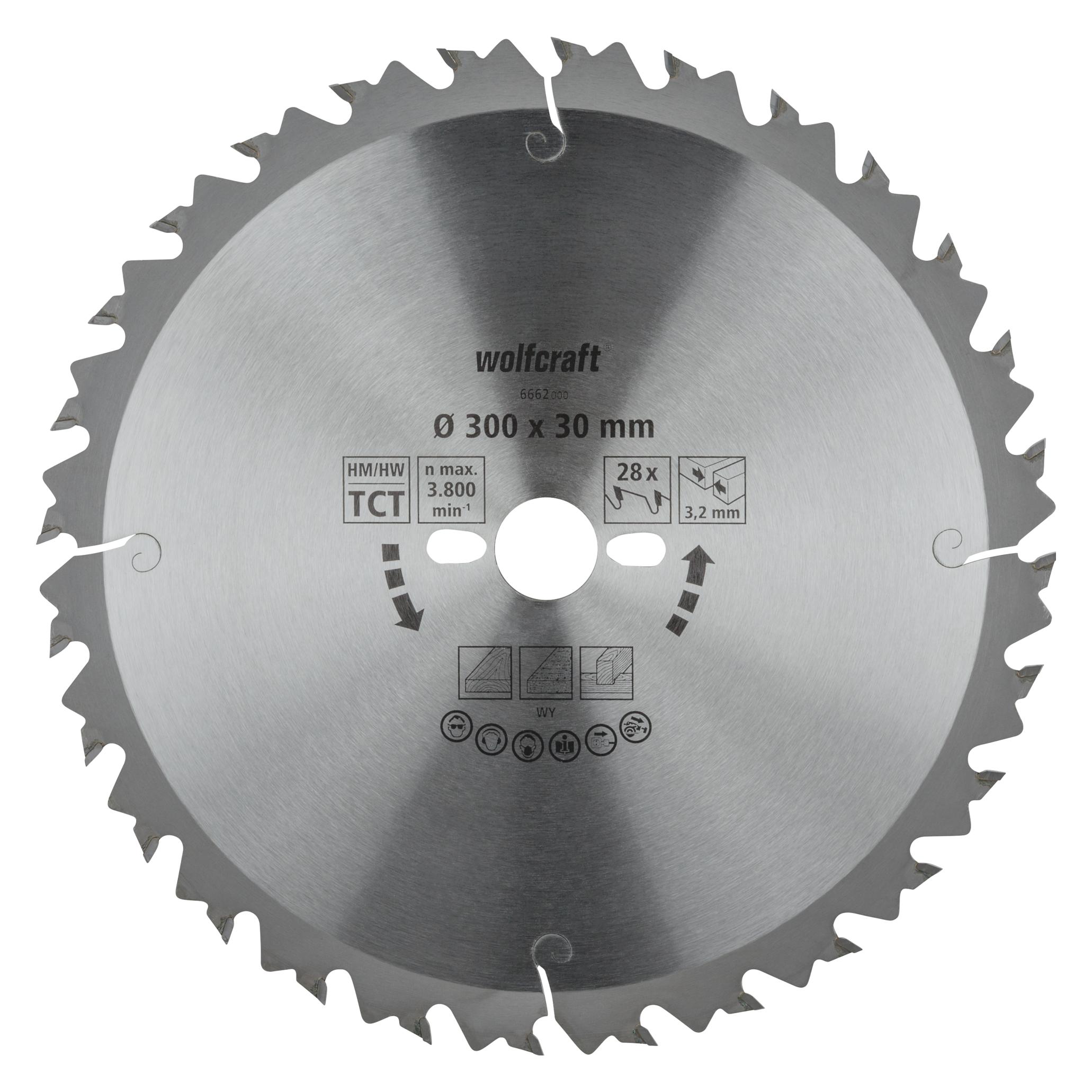 wolfcraft 1 Tisch-Kreissägebl. HM, 28 Zähne ø300mm (6662000)
