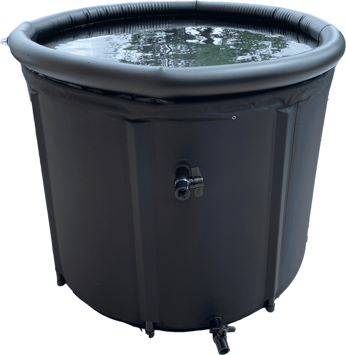 Aquatuning Eisbad Tonne mit Abdeckung 85cm &Oslash; Schwarz