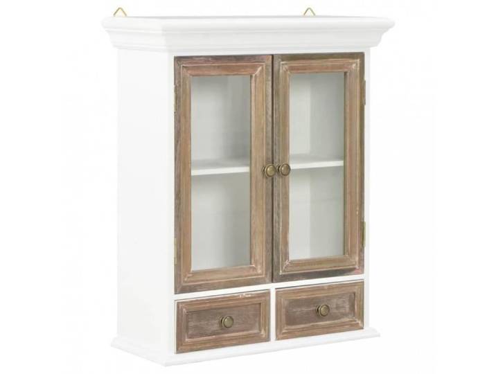 Armoire murale - P28 - Blanc - Bois massif - 1 porte - Style campagne