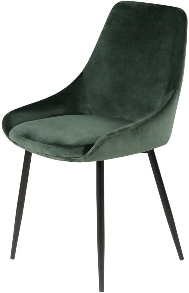 Zago Chaise en velours vert sapin Vert 48x84x55cm