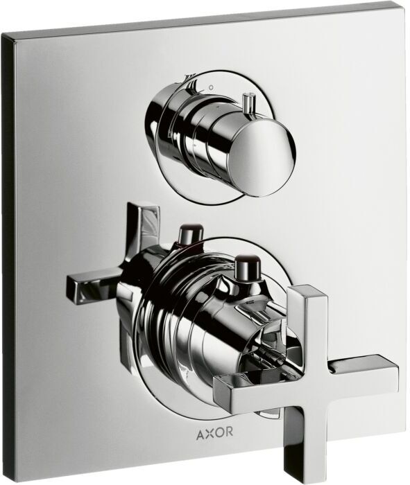 Hansgrohe Axor Citterio Fertigmontageset 39725000 Unterputz-Thermostat, mit Ab- und Umstellventil, chrom