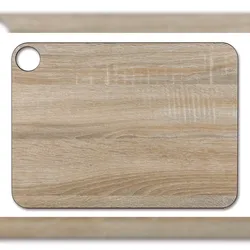 Arcos Schneidbrett - Schneidbrett - Harz und Zellulose Fiber 37,7 x 27,7 cm und 6,5 mm dicke - Farbe Braun
